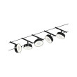 Kabelių šviestuvas sistema 5x400 lm 5x5W 3000K juoda matinė/metalizuota chromo CIRCLE BASIC