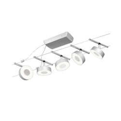 Trossvalgusti 5x400lm matt/kroom CIRCLE BASIC