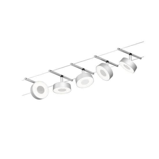 Trossvalgusti 5x400lm matt/kroom CIRCLE BASIC