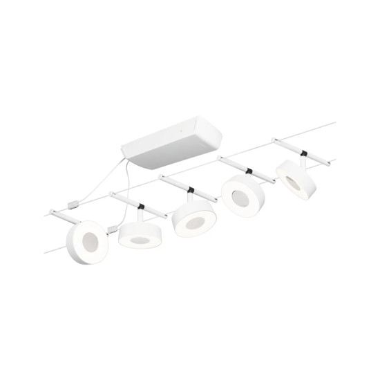LED vaijerivalaisinsetti valkoinen mattakromi CIRCLE BASIC