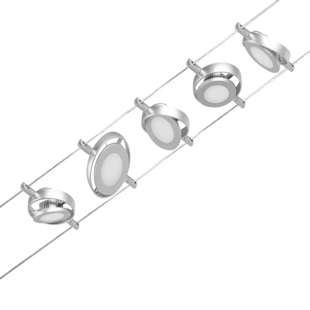 LED Cable system matt chrome ROUND MAC
