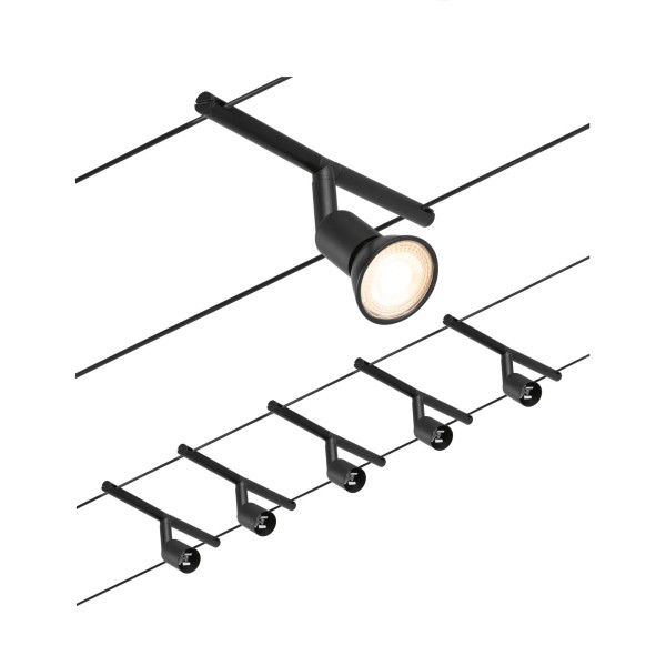 Wire system GU5,3 5x10W Matt black/Chrome SALT Wire system GU5,3 5x10W Matt black/Chrome SALT