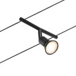 Kabelių šviestuvas sistema GU5,3 5x10W matinė juoda/chromas SALT