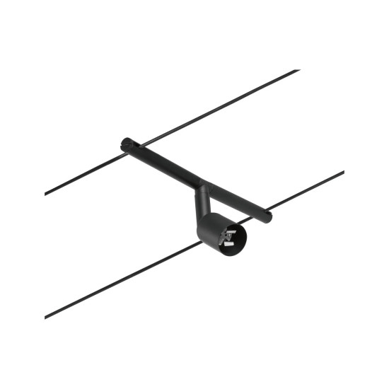 Kabelių šviestuvas sistema GU5,3 5x10W matinė juoda/chromas SALT