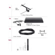 Kabelių šviestuvas sistema GU5,3 5x10W matinė juoda/chromas SALT