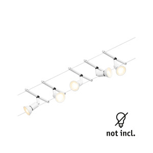 Wire system GU5,3 5x10W Matt white/Chrome SALT Wire system GU5,3 5x10W Matt white/Chrome SALT