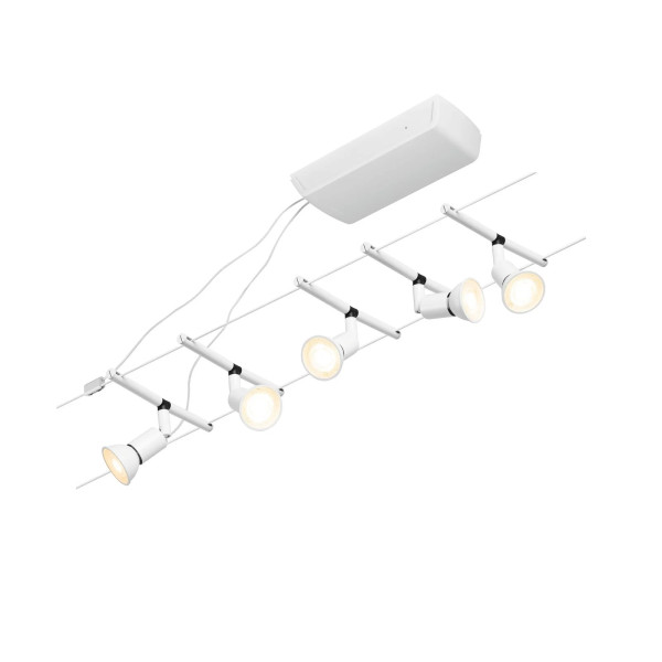 Wire system GU5,3 5x10W Matt white/Chrome SALT Wire system GU5,3 5x10W Matt white/Chrome SALT