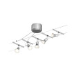 Kabelių šviestuvas sistema 5 x 10W LED GU5.3 SALT