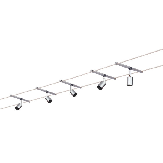 Kabelių šviestuvas sistema 5 x 10W LED GU5.3 SALT