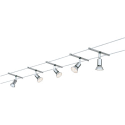Kabelių šviestuvas sistema 5 x 10W LED GU5.3 SALT