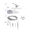 Kabelių šviestuvas sistema 5 x 10W LED GU5.3 SALT