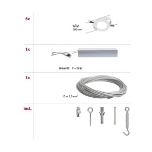 Wire system set LED 6x4W ROUNDMAC Wire system set LED 6x4W ROUNDMAC