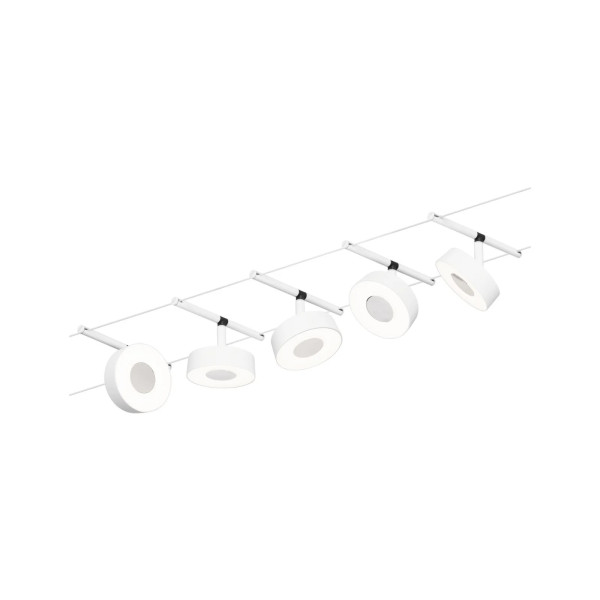 Troses gaismeklis balts matēts/hroms CIRCLE BASIC