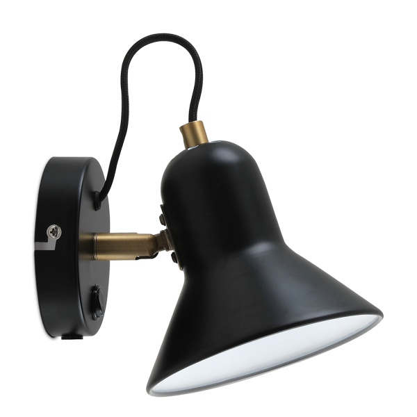 Sienas lampa melna IVY