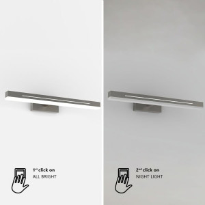 Seinavalgusti kroom Otis 60