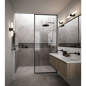 Wall light black Helva Double Basic