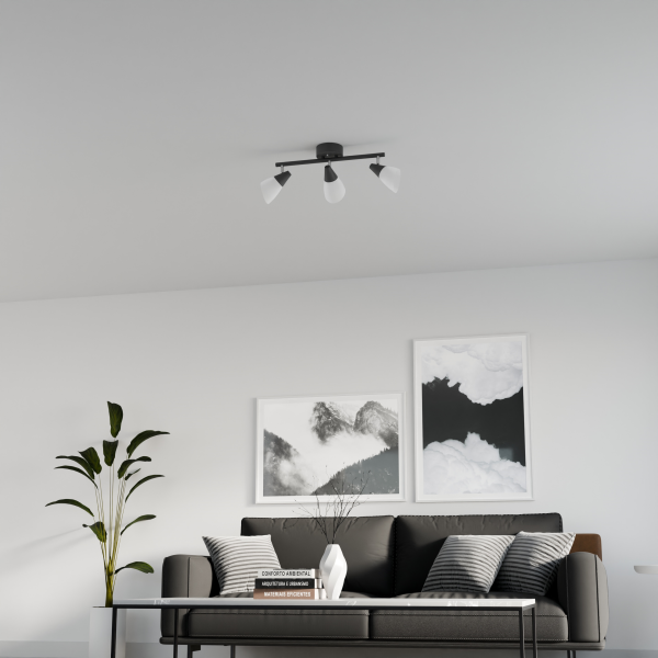 Gaismeklis melns ORION