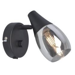 Seinävalaisin musta MOON