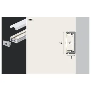 LED profiil 200 cm hajutiga BASE