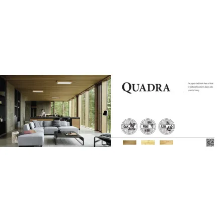 Pinnapealne LED laevalgusti QUADRA WOODLINE 300x300 24W IP20 3000K 1430lm tamm