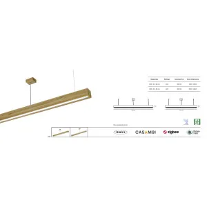 Pakabinamas šviestuvas LOOK WOODLINE 1,2 m 36W IP20 3000K 3000 lm ąžuolas