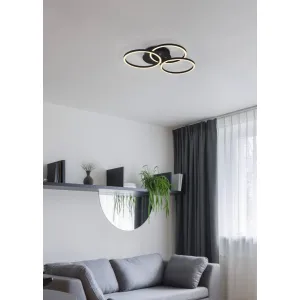 Kattovalaisin musta 27W 3200lm 2700 - 6000K CIRCLE