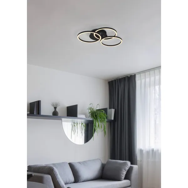 Kattovalaisin musta 27W 3200lm 2700 - 6000K CIRCLE
