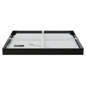 Surface LED light QUADRA 40W IP41 4000K 3512lm ugr black