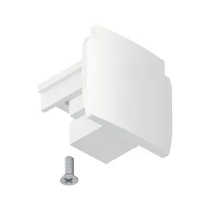 Lighting rail end cap White
