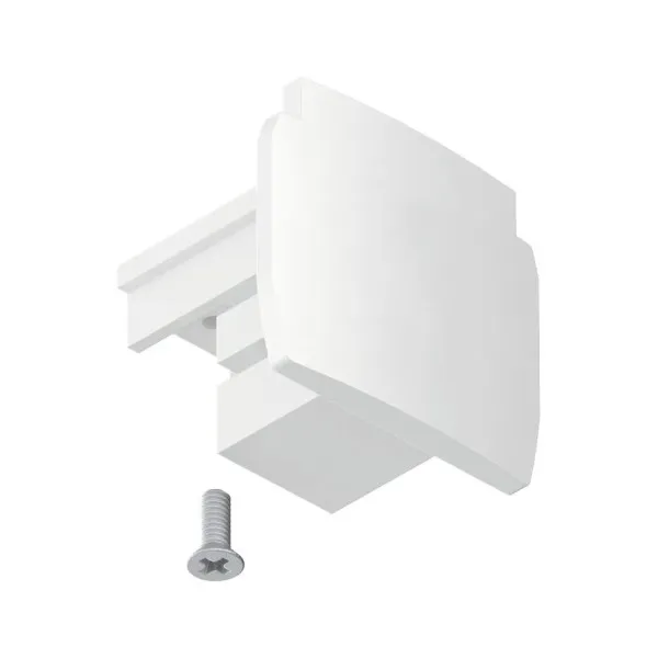 Lighting rail end cap White