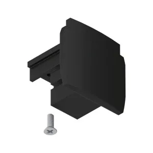 Lighting rail end cap black