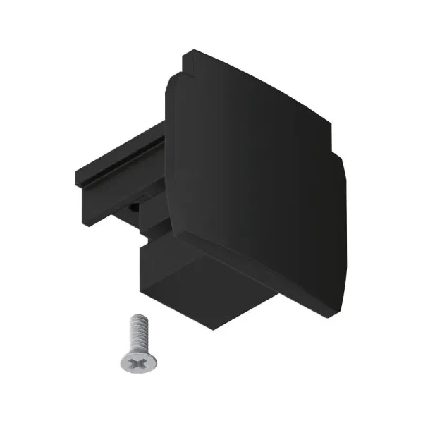 Lighting rail end cap black