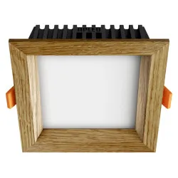 Süvistatav LED valgusti SQUARE WOODLINE 120x120 6W IP20 4000K 558lm Tamm