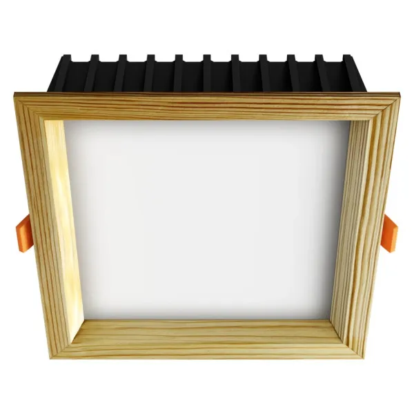 Süvistatav LED valgusti SQUARE WOODLINE 170x170 12W IP20 3000K 1179lm Mänd