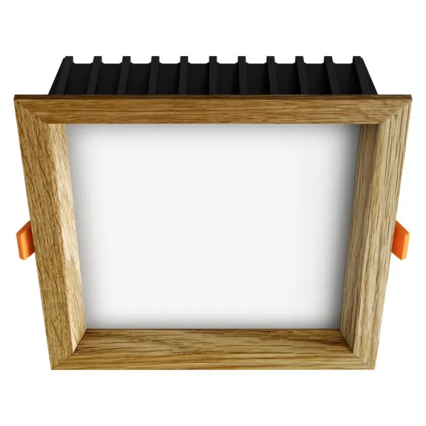 Süvistatav LED valgusti SQUARE WOODLINE 170x170 12W IP20 4000K 1281lm Tamm