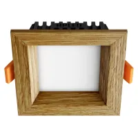 Recessed LED light SQUARE WOODLINE 90x90 3W IP20 4000K 206lm Oak