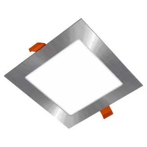 Įleidžiamas LED šviestuvas SQUARE 12W IP40 4000K 1100 lm sidabro spalvos