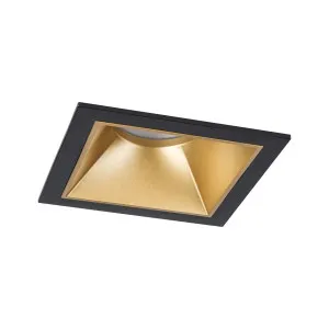 Recessed luminaire 3-Step-Dim Cole black/gold IP44 SQUARE