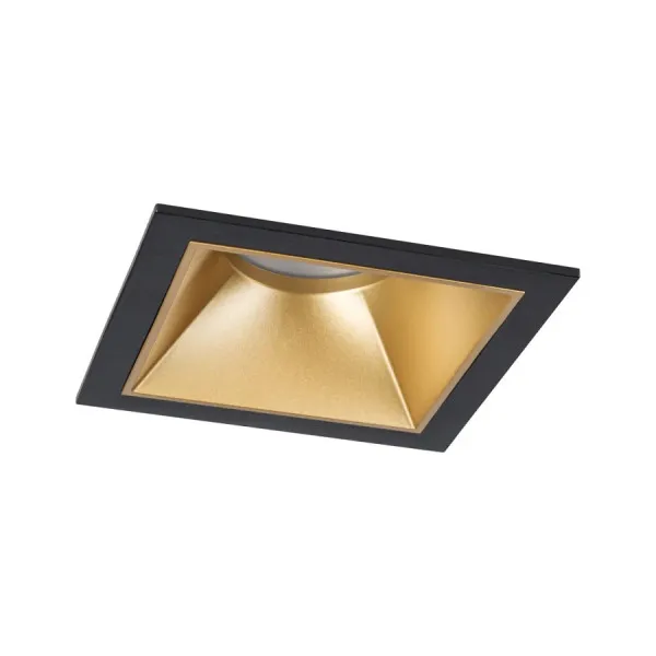 Recessed luminaire 3-Step-Dim Cole black/gold IP44 SQUARE