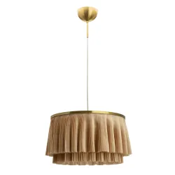 Ripplamp messing/beež OPHELIA