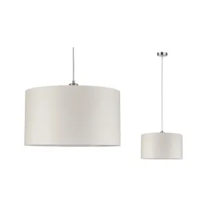 Griestu gaismeklis krēma/birstēts tērauds max. 60 W E27 TESSA