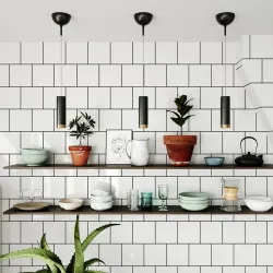 Pakabinamas šviestuvas PULS, juodas