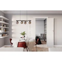 Valgusti 4 x E14 suitsuklaas LABELLE 