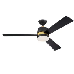 Griestu ventilators ar pulti melns TRISTAN