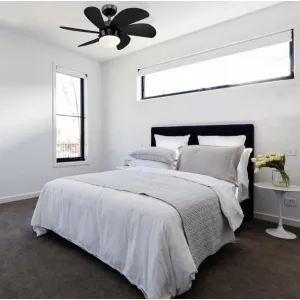 Lubų ventiliatorius 60W E14 TURBO SWIRL JUODAS