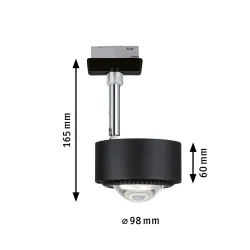 Siini rippvalgusti 470 lm 8W hämardatav 230V must matt ALDAN