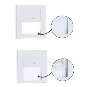 Recessed wall light lead function 1W 80lm 230V 2700K white matt TSARO