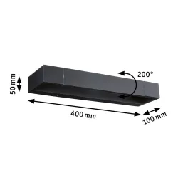 Vannitoa LED-seinavalgusti IP44 2700K 1000 lm 230V 11W hämardatav Must LUCILLE