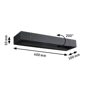 Bathroom LED Wall light IP44 2700K 1000lm 230V 11W dimmable Black LUCILLE
