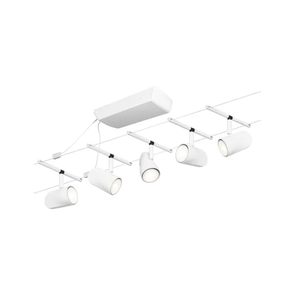 Cable lighting system GU5,3 max. 5x10W white matt Cup